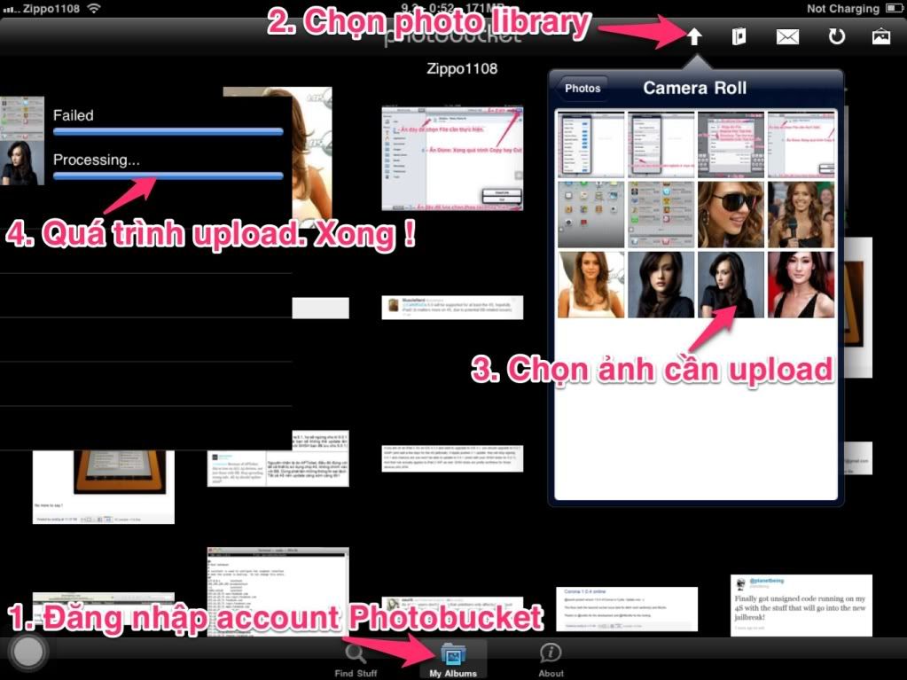Hướng dẫn cách upload ảnh trực tiếp vào diễn đàn từ iPad.