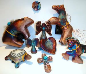 Colorful Raku Pottery