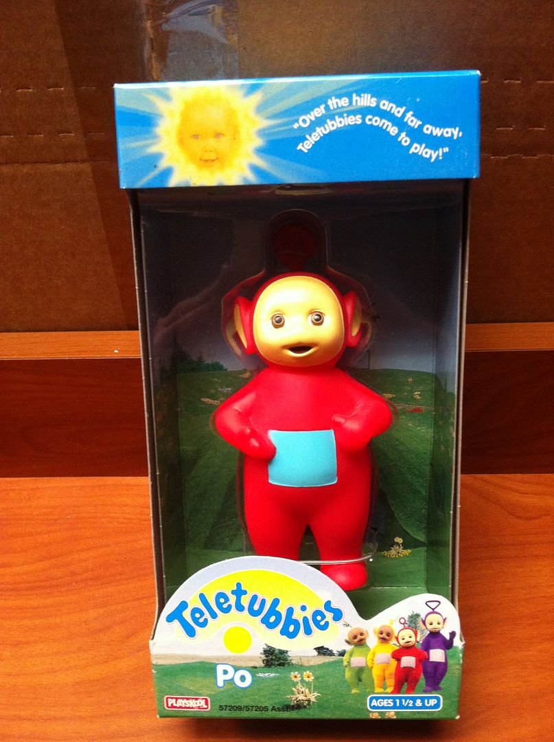 red teletubby toy