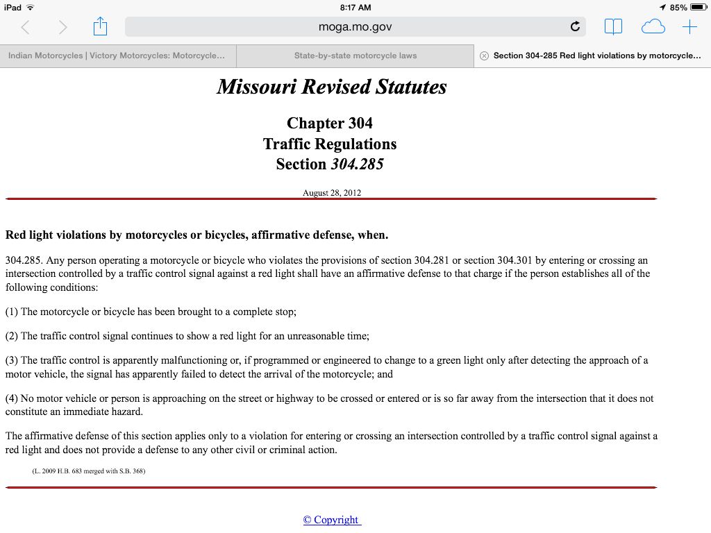 New law to allow bikes to proceed through Red lights Page 2 Victory