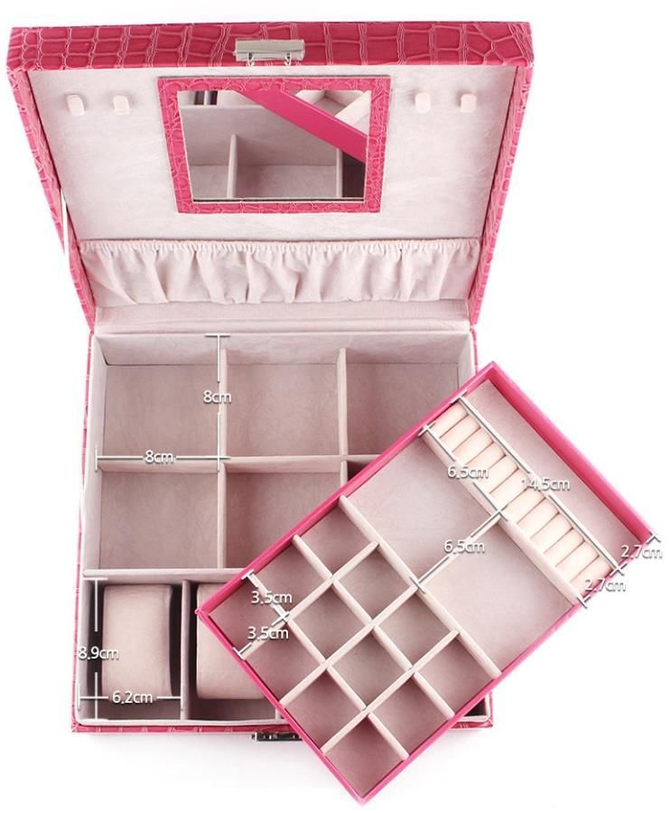 Pink_Jewelry Box Vintage Style Storage Findings Case Jewellery
