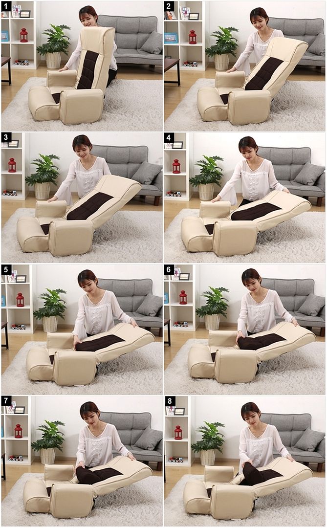 Folding Floor chair Armrest Japanese Style Tatami Chair Legless floor