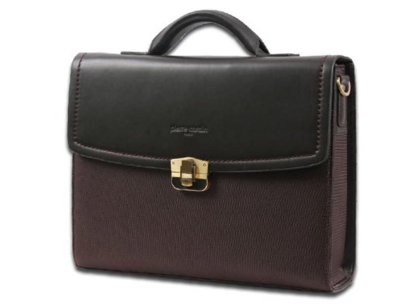 (brown) pierre cardin briefcase document shoulder bag for men eBay