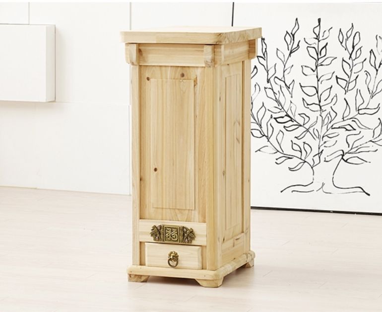 Wooden Rice Container Keeper Dispenser Dry Food Storage Box 20kg eBay