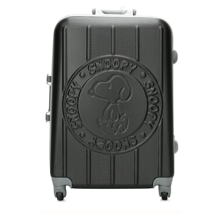 Black Snoopy Luggage 24" Rolling Travel Bag Peanut Suitcase eBay