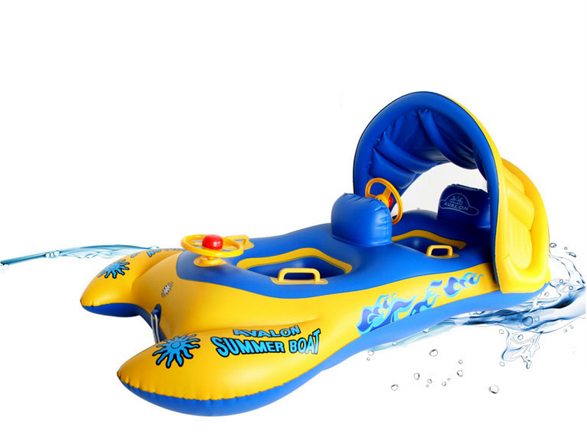 SunCanopy Two baby Inflatable boat Float for 2 babies toddler floaties