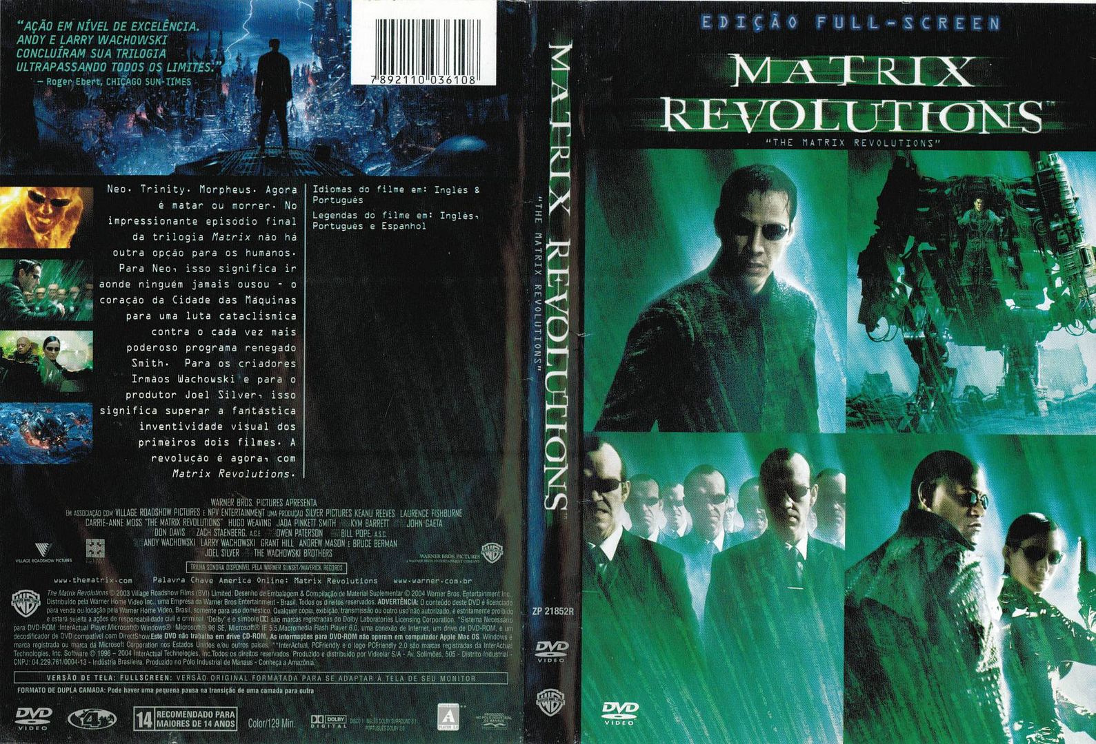 Dvd Matrix Revolutions Edição Full Screen (17625cx1) R 8,00 em
