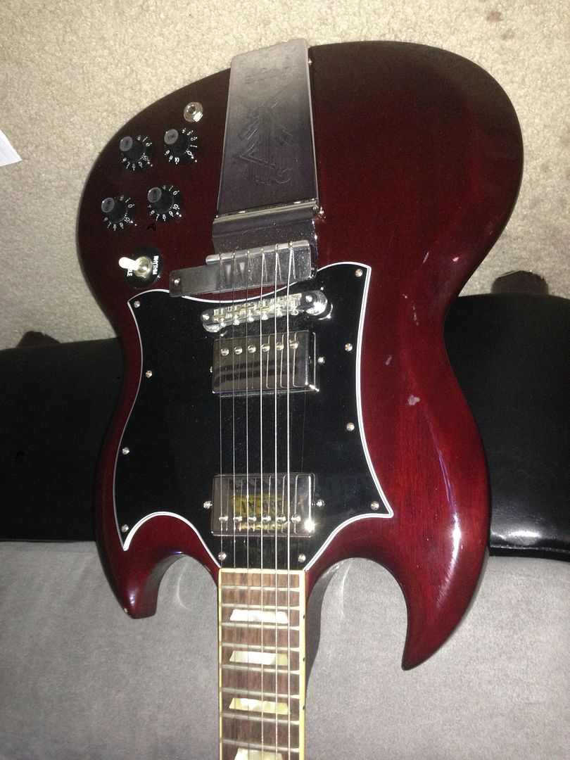 2008 reissue gibson usa angus young sg electric guitar w/hard