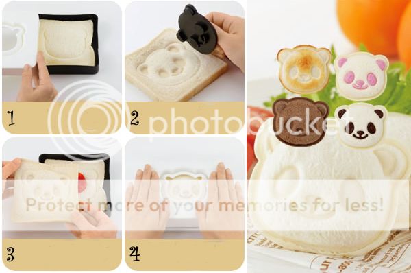 Cute Panda Bear Sandwich Pocket Maker Bread Toaste Mold Mould Cutter Stamp Japan