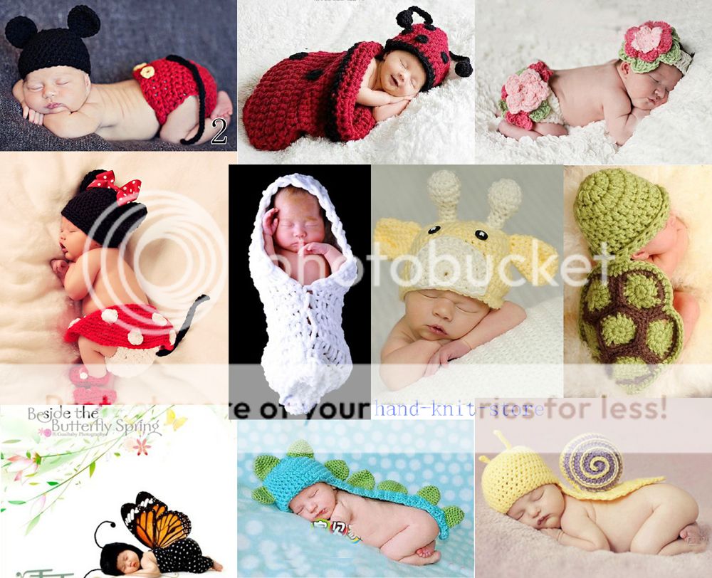 Newborn Baby Infant Handmade Animal Crochet Hat Costume Photo Photography Prop