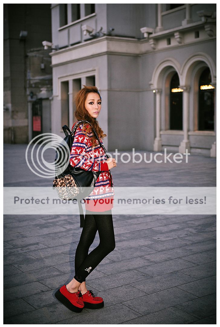 Black PU Leather Punk Style Leopard Backpack School Bag Shoulder Bag Rucksack L0