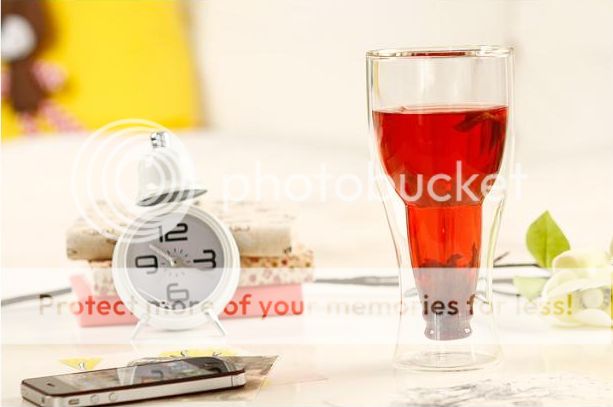 Double Wall Upside Down Beer Tea Water Drinking Glass Hopside Cup Mug Barware