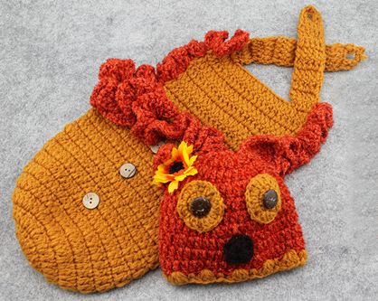 Newborn Baby Girl Boy Crochet Knit Costume Costume Photo Photography Prop Outfit